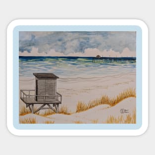 Lifeguard station at the pier Sticker